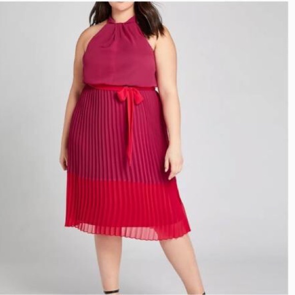 Lane Bryant Dresses & Skirts - Lane Bryant Fit & Flare Colorblock Dress NWT
